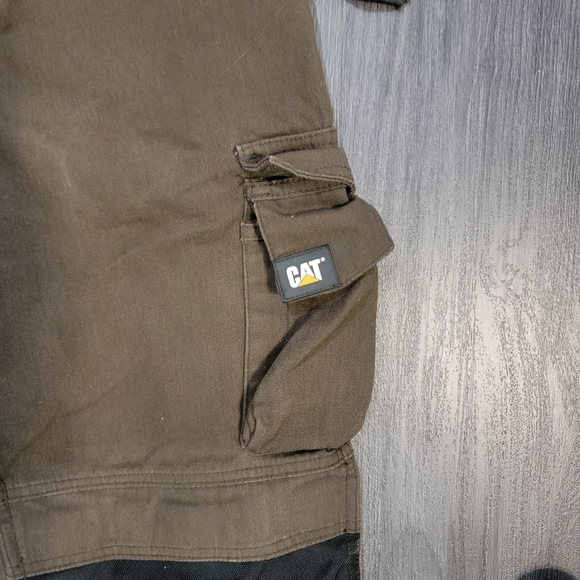 Caterpillar Men's Utility Cargo Pants in Brown and Black Heavy Duty Sx 30x32 - Picture 8 of 9